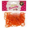 (35) Loom Bands Pletací gumičky tmavě oranžové 200ks + háček