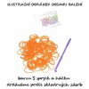 Loom Bands Pletací gumičky pruhované zeleno-fialové 200ks + háček