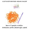 Loom Bands Pletací gumičky pruhované zeleno-fialové 200ks + háček