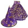 čarodějnický set klobouk plášť fialový 1
