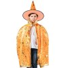 čarodějnický set klobouk plášť oranžový 15
