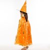 čarodějnický set klobouk plášť oranžový 19
