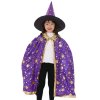 čarodějnický set klobouk plášť fialový hvězdy 4