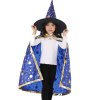 čarodějnický set klobouk plášť fialový hvězdy 5