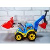 traktor s rypadlem modrý 3