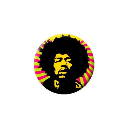 Placka Jimi Hendrix 25mm (254)