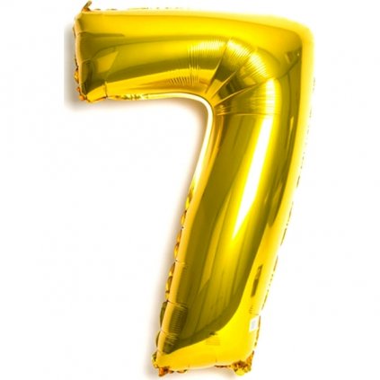Balónek fóliový narozeniny číslo 7 zlatý 82cm