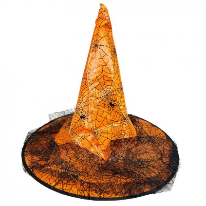 klobouk s krajkou oranžový 1