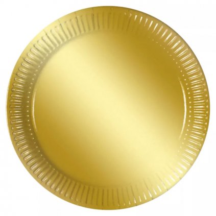 papírový talíř zlatý