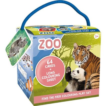 pexeso na cesty s omalovánkami zoo 1