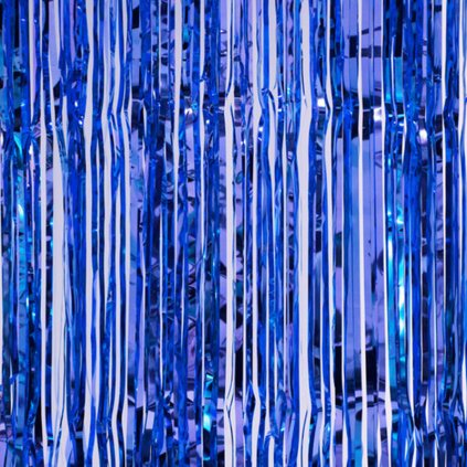 párty závěs modrý 1