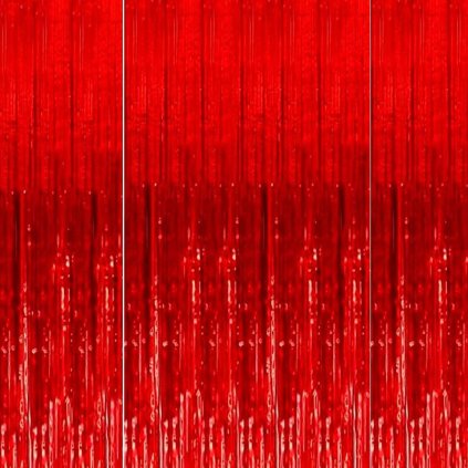 párty závěs červený 1