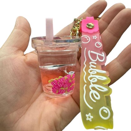 přívěsek bubble růžový1