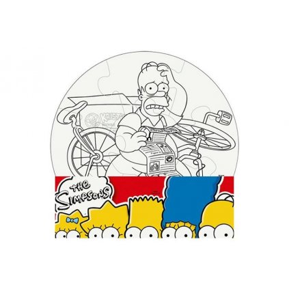 30689 puzzle the simpsons vymaluj si kruh 28 cm 2502