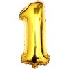 Balónek fóliový narozeniny číslo 1 zlatý 82cm