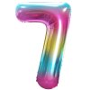 fóliový balónek duhový 85 cm číslo 7a