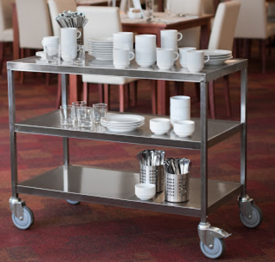 Nerezové vozíky do gastronomie