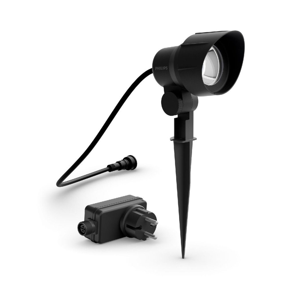 210537 venkovni zapichovaci low voltage led bodove svitidlo 24w 600lm 2700k 5m 1pk ip44 nestmivatelne cern