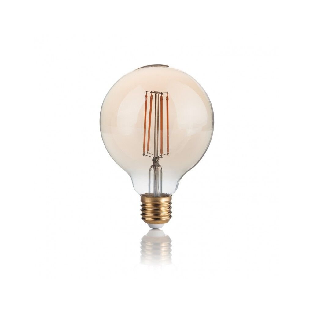 LAMPADINA VINTAGE GLOBO LED filamentová žárovka E27 4W 500lm 2200K nestmívatlená, jantarová