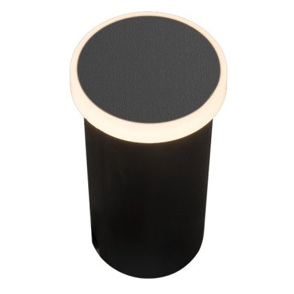 104694 led venkovni schodistove svitidlo azzardo alf round 3000k bk az4463 3w 250lm 3000k ip65 5cm kulate cerne
