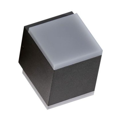 LED Venkovní nástěnné svítidlo Azzardo ARBAX 2 DGR AZ4342 12W 1000lm 3000K IP54 9cm tmavě šedé