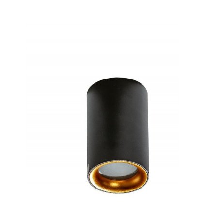 Koupelnové stropní přisazené svítidlo Azzardo EIGER IP54 BK/GO AZ4261 GU10 1x50W IP54 5,5cm černo-zl