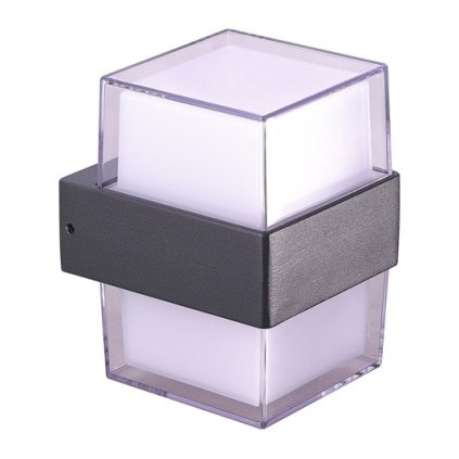 LED Venkovní nástěnné svítidlo Azzardo LARS SQUARE WALL 4000K Dark Grey AZ4507 13W 1000lm 4000K IP44 9,5cm hranaté tmavě šedé