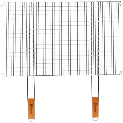 Somagic, Jednoduchá chromová grilovací mřížka na nožkách 60 x 40 cm