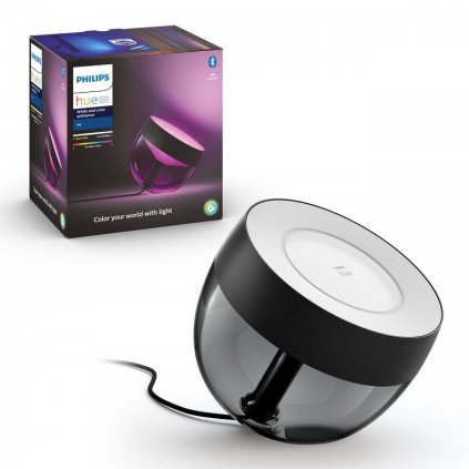 190356 hue iris bluetooth stolni lampa led 8 1w 570lm 16mil barev cerna