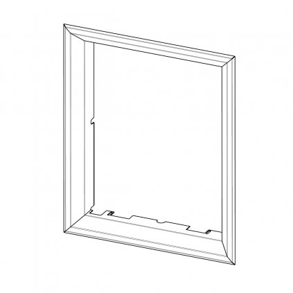 RÁMEK D3G RAM 04 krycí polohluboký (Korpus 12 černá)