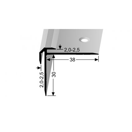 Schodový profil pro krytiny 2 - 2,5 mm | Küberit 832