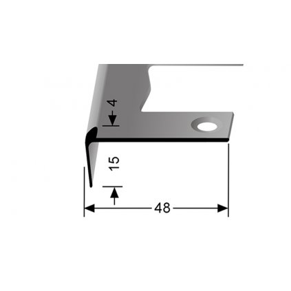 Schodová lišta ohebná pro 4 mm / d. 2,5m šroubovací | Küberit 861 EB