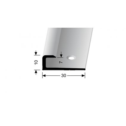 Ukončovací lišta hladká do 7 mm / d. 2,5m| Küberit 803 šroubovací