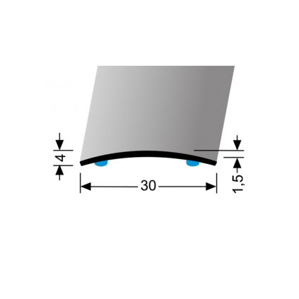 Přechodová lišta 30 mm oblá samolepící| Küberit 459 SK