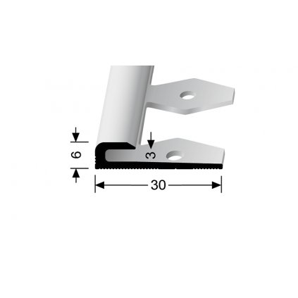 Ukončovací lišta ohebná pro 3 mm (d. 2,5m) hladká | Küberit 801 EB