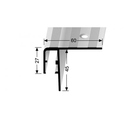 Schodový profil 60 x 27 mm pro LED podsvícení | Küberit 890