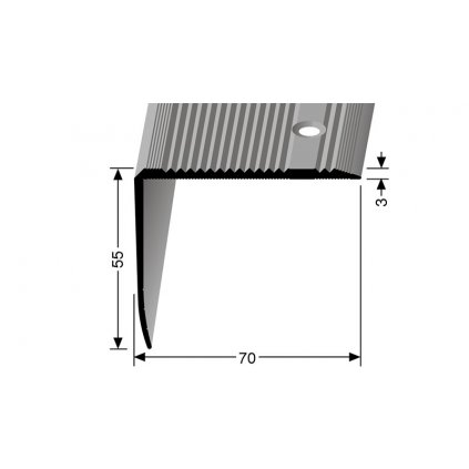 Schodová lišta 70 x 55 mm šroubovací Küberit 530