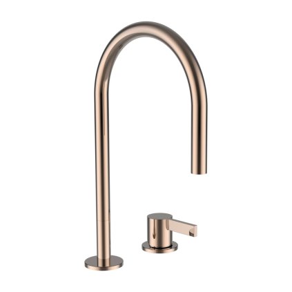 225462 laufen kartell umyvadlova dvouotvorova pakova baterie s otocnym vytokem 166 mm bez automaticke vypusti pvd zlatoruzova h3113320822201