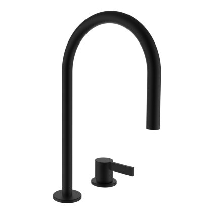 225582 laufen kartell umyvadlova dvouotvorova pakova baterie s otocnym vytokem 166 mm bez automaticke vypusti pvd titan cerna matna h3113320812201