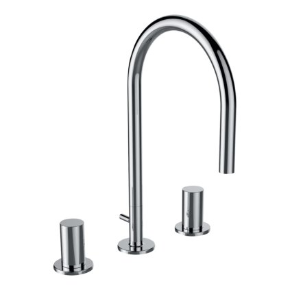 225924 laufen kartell umyvadlova stojankova triotvorova baterie otocny vytok 165 mm bez automaticke vypusti chrom h3123330042201