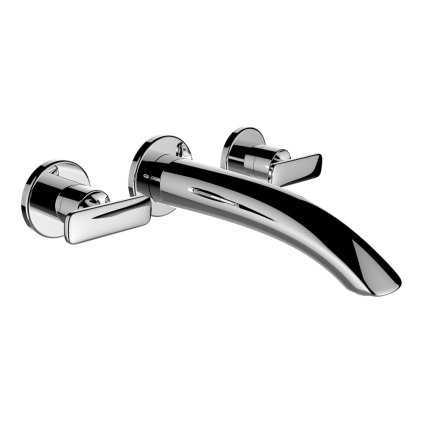 228045 laufen curveprime umyvadlova triotvorova podomitkova baterie s vytokem 190 mm chrom hf932076100000