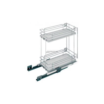 SIGE 004i koš plnovýsuvný soft 300/500/30kg 2-p plné dno bílá/Cr