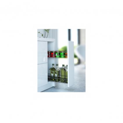 koš boční VARIO 20/2L 2-patrový, plnovýsuv Hettich Quadro Cr levý