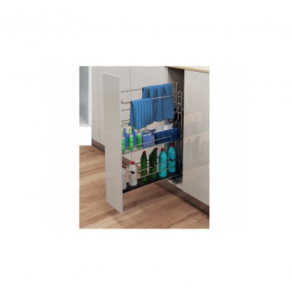 koš boční VARIO 15/1R na utěrky, plnovýsuv PUSH Cr pravý