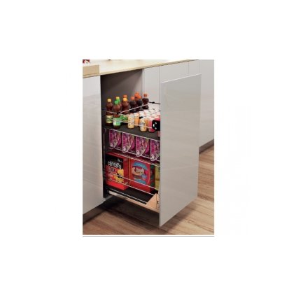 koš dolní VARIO 50/2 2-patrový, plnovýsuv PUSH Cr