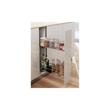 koš boční VARIO 20/2L 2-patrový, plnovýsuv Hettich Quadro grafit levý