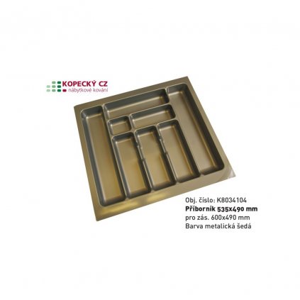 příborník do zásuvky DESIGNO DISTANC 600/450mm šedý