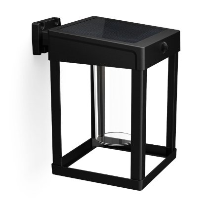 268673 camil ultraefficient solarni venkovni nastenne led svitidlo 1 4w 250lm 3000k ip44 cerne skl000455188