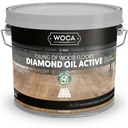 woca diamond oil active na dřevěné podlahy