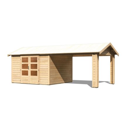 273226 dreveny domek karibu theres 7 vc pristavku 31454 natur lg3154